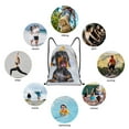 thumbnail image 6 of Daiia Puppy Sits In Bathtub Pattern Drawstring Backpack, Gym Bag, Lightweight Backpack, Water-Resistant Bag Travel Sports Backpack, Fitness Bag, Yoga Bag-Medium, 6 of 6