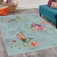 thumbnail image 2 of Butterfly Decorative Rug, Springtime Flying Moths on Vintage Style Background Wings Transformation, Quality Carpet for Bedroom Dorm and Living Room, 6 Sizes, Blue Grey, by Ambesonne, 2 of 4