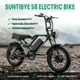 thumbnail image 6 of SUNTIBYE S8 Fat Tire Electric Bike 20", 3000W Dual Motor E-Mountain Bike for Adults, 32MPH 7-Speed Ebike,48V 25AH UL2849, Green, 6 of 12