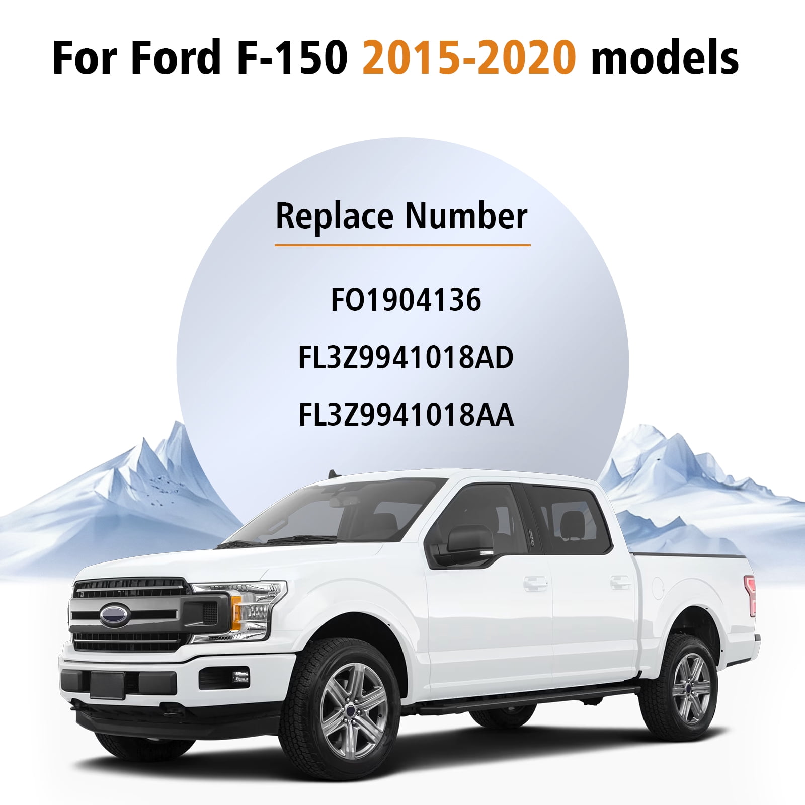 Tailgate Cover & Protector Fit for Ford F150 2015-2020 — All Weather Heavy Duty Tailgate Spoiler Cap, Molding Trim, Replacement for FL3Z-9941018-AA,