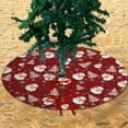 thumbnail image 4 of Christmas Tree Skirt - Holiday Party Scene Decoration, Tree Bottom Apron Cloth Decor, Perfect for Christmas Tree Base & Festive Home Decor, 35.4in/90cm, Rad, 4 of 6