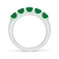 thumbnail image 2 of ANGARA Natural Shared Prong Set Half Eternity 1.65 ct Emerald Wedding Band in 14K White Gold for Women (Size-4.5mm) | May Birthstone, Anniversary, Jewelry Gift for Women | Natural Emerald Ring, 2 of 10