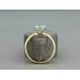thumbnail image 2 of 2Ct Oval Cut Aquamarine Women's Solitaire Engagement Ring in 14K Yellow Gold Plated, 2 of 2