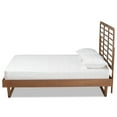 thumbnail image 3 of Baxton Studio Lucie Contemporary/Modern Engineered Wood Textured Platform Bed, Full, Walnut Brown, 3 of 10