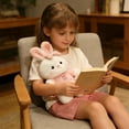 thumbnail image 5 of 11.02-Inch Pink Bunny Plush Toy with Skirt - Soft Stuffed Animal for Bedroom Decor, Huggable Sleep Companion & Birthday Gift for Kids and Adults Pink, 5 of 6
