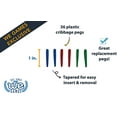 thumbnail image 2 of WE Games 36 Standard Tapered Plastic Cribbage Pegs - Red, Blue & Green, 2 of 5