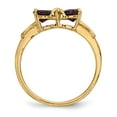 thumbnail image 2 of 14K Yellow Gold Ring Band Birthstone (06) June Rhodolite Garnet Heart Red, 2 of 5