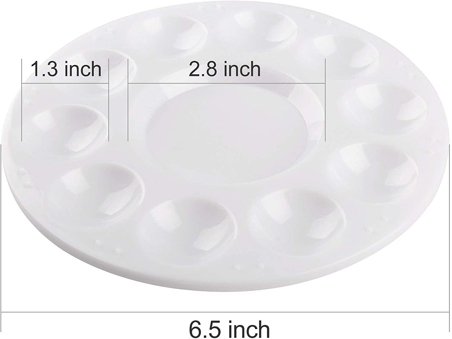 32 Pack Paint Tray Palettes, Plastic Paint Pallets, Painting Tray Palette, Round Paint Holder Tray, DIY Craft, Art Painting, Classes, Play Party, Kindergarten or School