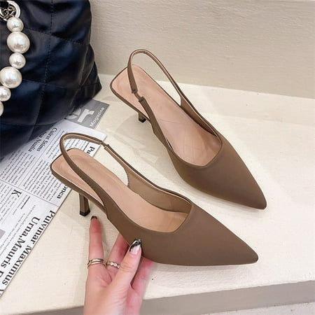 

2022 Fashion Elegant Women 9cm High Heels Slippers Lady Slingback Mules Purple Green Orange Heels Luxury Slides Wedding Shoes