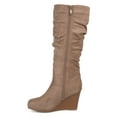 thumbnail image 3 of Journee Womens Haze Wide Calf Wedge Knee High Boots, 3 of 10