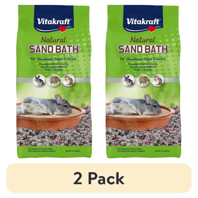 Vitakraft Natural Sand Bath, 2-Pack, 2.2 lb photo 1