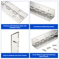 thumbnail image 5 of Uxcell Stainless Steel Piano Hinge Continuous Hinge for Cabinet Doors Wardrobe Doors Silver 30 Inch x 1.2 Inch, 5 of 7