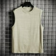 thumbnail image 3 of cocolona Mens Summer Solid Color Tank Tops Crew Neck Sleeveless Stretchy Sports Shirts Gym Workout Running Tank Tops, 3 of 4