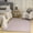 Lavender, variant on Nourison Soft Plush Rabbit Fur 5' x 7' Beige Contemporary Indoor Rug