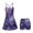 Purple Marble Pattern, variant on KEIAHUAN Black Polka Dot Athletic Dresses for Women 2 Piece Set Cross Backless Tennis Dress with Shorts Moisture Wicking Golf Dress with Pocket A Line Golf Outfits X-Small
