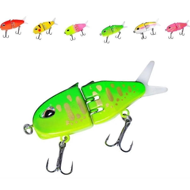 Swimming Bait with Double Hook for Freshwater Saltwater Bass Trout Pike Fishing