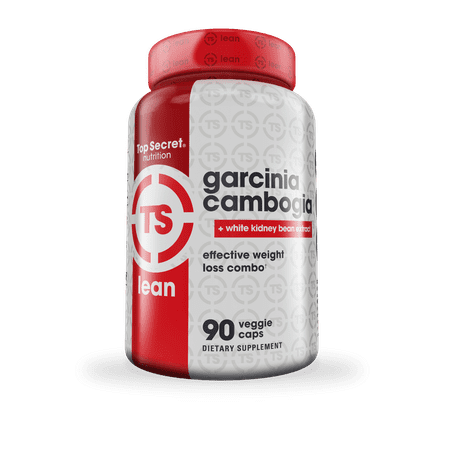 Top Secret Nutrition Garcinia Cambogia & White Kidney Bean Extract Weight Loss Veggie Caps, 90 Ct
