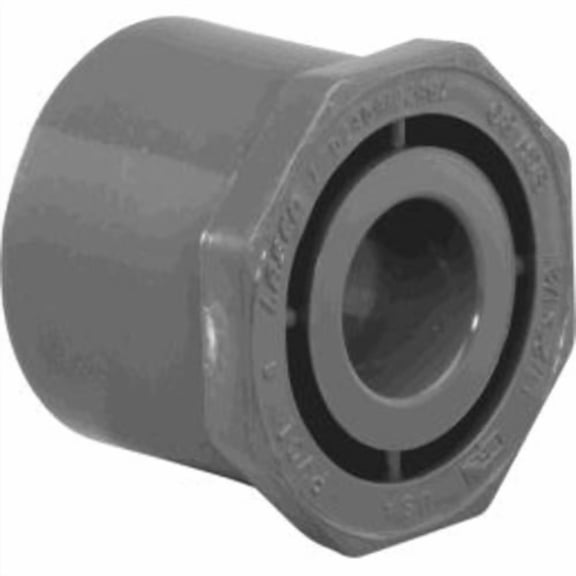 Charlotte Pipe 4019105 Schedule 80 1.5 in. Spigot x 0.75 in. dia. Slip PVC Reducing Bushing