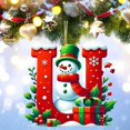 thumbnail image 4 of CoreLiving Christmas Initial Ornaments, 26 Letters Alphabet Ornaments Monogram Pendant for Tree, Personalized DIY Hanging Decorations with Hat Party Gifts, 4 of 5