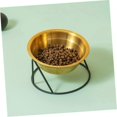 thumbnail image 4 of 1 Stainless Steel Food Bowl Elevated Cat Bowls Feeding Raised Pet Bowl Dog Food Bowl Pet Bowls Rust Golden, 4 of 5