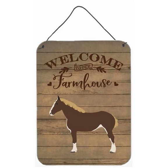 Carolines Treasures Percheron Horse Welcome Door Hanging Prints wall-decor, Multicolor