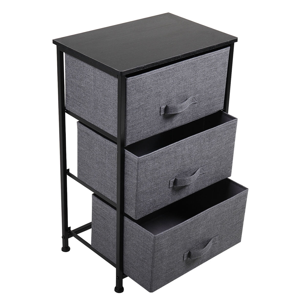 Lowestbest Multifunctional Locker Cabinet Unit, Dresser Drawer Organizer, End Table Storage Cabinet with 3 Drawers, Black Lowestbest Multifunctional Locker Cabinet Unit, Dresser Drawer Organizer, End Table Storage Cabinet with 3 Drawers, Black