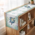 thumbnail image 6 of Table Runners 48 Inches Long Dress Scarves, Sea Turtle Coastal Farmhouse Kitchen/Dining Table Runner, Short Coffee Tablerunners, Blue Green Summer Beach Coral 13x48 Inch, 6 of 9