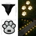 thumbnail image 3 of Lámpara solar para césped con forma de huella de pata de perro, para escaleras, para exteriores, impermeable, para balcón, jardín, valla, decoración de paisajes, lámpara con energía solar, 3 of 5