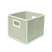 Folding Nursery Basket/Storage Cube-Fabric:Sage Gingham