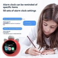 thumbnail image 2 of Green Smart Alarm Clock with 2.8-inch HD Screen, 1500mAh Battery - Voice & Knob Controlled Educational Learning Machine for Kids, featuring Timetable Reminder, Weekly Weather Forecast, and Parent, 2 of 6