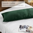 thumbnail image 4 of Bare Home Bamboo Body Pillowcase - Made from Rayon Fibers -  Soft, Cooling & Breathable - Forest Green, 4 of 9