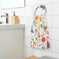 thumbnail image 3 of Yayeee 2 Pack Hand Towels for Bathroom 100% Cotton 16" x 28" Soft Absorbent Kitchen Towel, Purple Cartoon Animals, 3 of 7