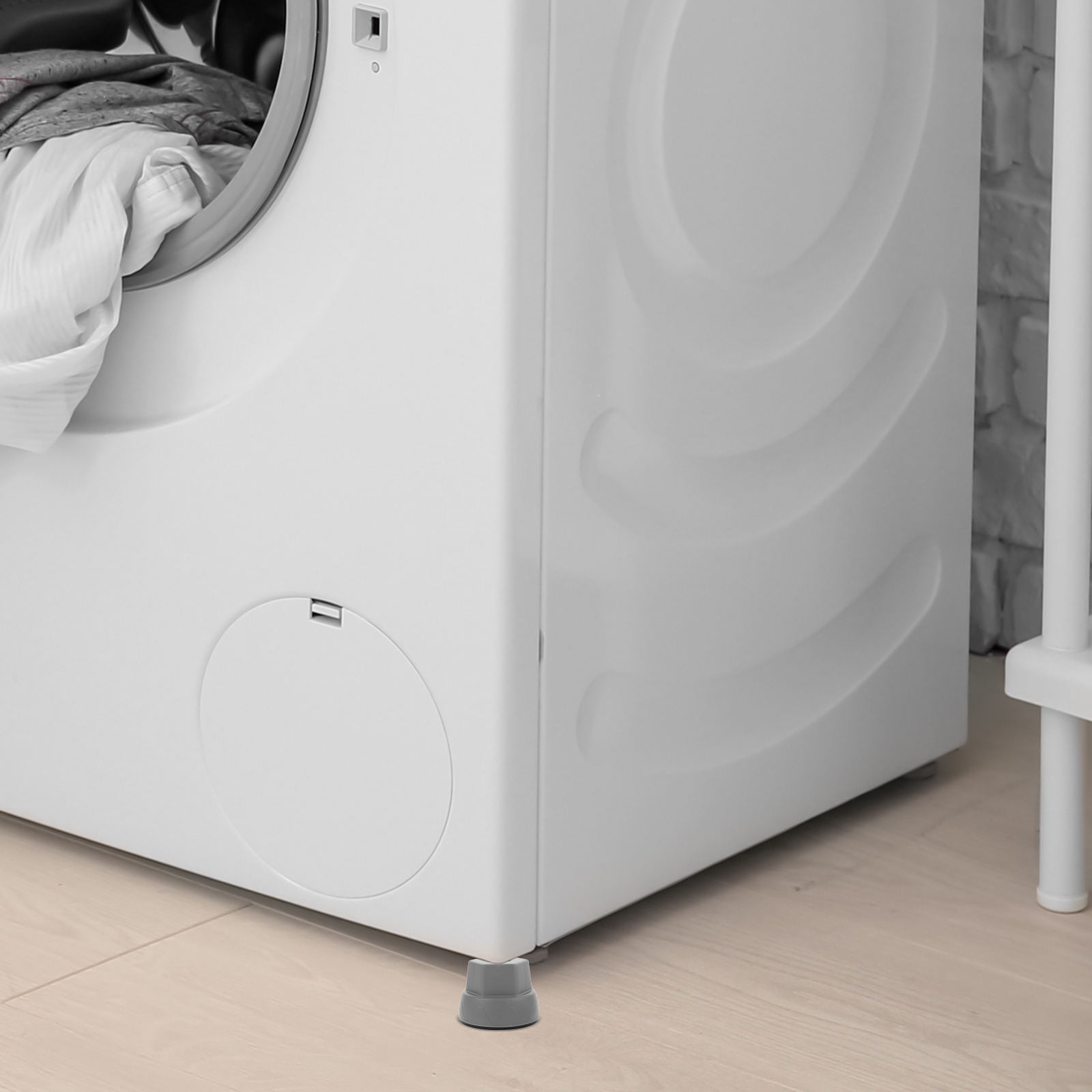 WEAVILUX Washer Anti Vibration Pads Washing Machine Stabilizer Grey 4Pcs for Appliance Users