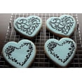thumbnail image 5 of Designer Stencils Contemporary Hearts Cookie Stencils, Beige/Semi-Transparent, Fits 4" heart cutter, 5 of 9