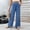 #H-Blue, variant on GuangCheng Elastic High Waist Trousers for Women Fall Lightweight Wide Leg Casual Loose Long Pants with Pockets