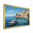 thumbnail image 2 of Designart "Capri, Italy Mediterranean Blue Village III" Landscapes Framed Wall Art Decor - Global Blue Landscape Italy Entryway Framed Wall Art Print, 2 of 6