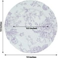 thumbnail image 3 of Set of 24 French Toile Charger Plates, 13" Lavender Floral Acrylic Round Plates for Wedding Reception Dinner Party Decor,Durable Stylish Tableware, 3 of 9