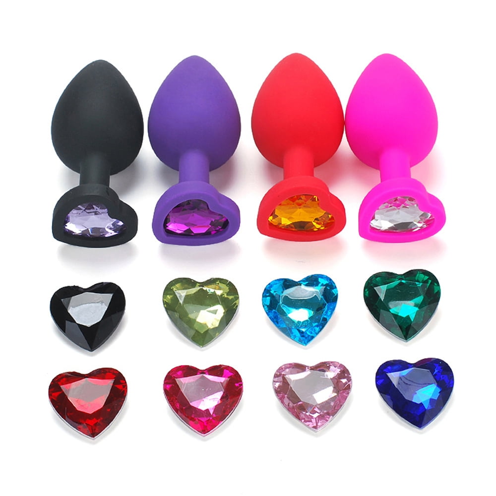 Heart Shaped Silicone Butt Plug Anal Dildo Vibrator Sex Ball For Woman Prostate Massager 