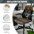 thumbnail image 5 of Renewold American Tribal Wolf Black Office Chair Cover Universal Stretch Desk Chair Cover with Elastic Bottom Removable Office Computer Chair Cover for Armrest Chairs Home Office Decor, S, 5 of 7
