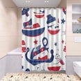 thumbnail image 5 of Nautical Pattern Bathroom Accessory Curtain Sets Bath Curtain Anti-Slip Mats and Toilet Pad 66x72in, 5 of 8