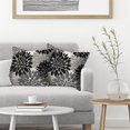 thumbnail image 3 of Black Grey Gray Pillow Covers 18x18 Inch Set of 2 Dahlia Floral Decor Throw Pillows Summer Modern Geometry Flower Outdoor Decorative Cushion Cases for Sofa Couch Bed Decorations, 3 of 6