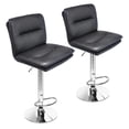 thumbnail image 2 of Swivel Bar Stools Set of 2 Adjustable PU Leather Counter Stools with Back, 2 of 6