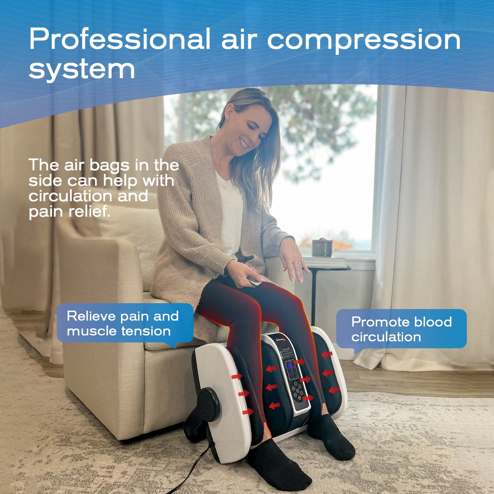 TISSCARE Shiatsu Foot Massager with Heat: Foot Massager for Neuropathy, Plantar Fasciitis, Circulation and Pain Relief - Feet Massager for Massage Foot Calf Ankle Arm.