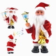 thumbnail image 1 of Juguete de Santa Claus con música, swing, luz parpadeante, para Navidad, ideal para decoración de hogar, cumpleaños, fiestas, requiere 3 pilas AAA, material plástico, dimensions 12x8x15 cm,, 1 of 8