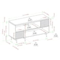 thumbnail image 3 of Console Multimédia en Bois Extensible avec Portes Cannelées - Noyer Foncé / Or, 3 of 6