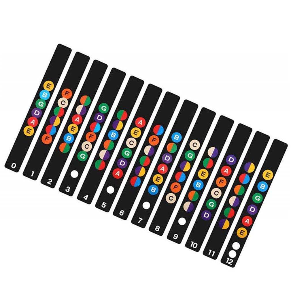 Guitar Musical Scale Sticker Guitar Neck Fretboard Note Map Fret Sticker Lables Decals Learn Fingerboard 