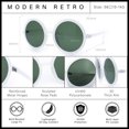 thumbnail image 4 of SA106 Womens Wizard Round Circle Lens Plastic Mod Fashion Sunglasses [2 pack] Black + White, 4 of 6