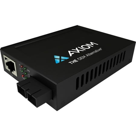 UPC: 0840177840241 | Axiom 100Mbs POE RJ45 to 100BASE-FX Fiber Media Converter  MMF  SC  2km  1310nm