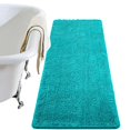 thumbnail image 1 of Alfombra de baño LOCHAS Luxury Shaggy, 60 x 180 cm, microfibra azul turquesa, 1 of 5
