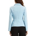 thumbnail image 3 of INSPIRE CHIC Blazer de Travail pour Femme Col à Revers Veste à Manches Longues Blazer de Complet Bleu m, 3 of 6